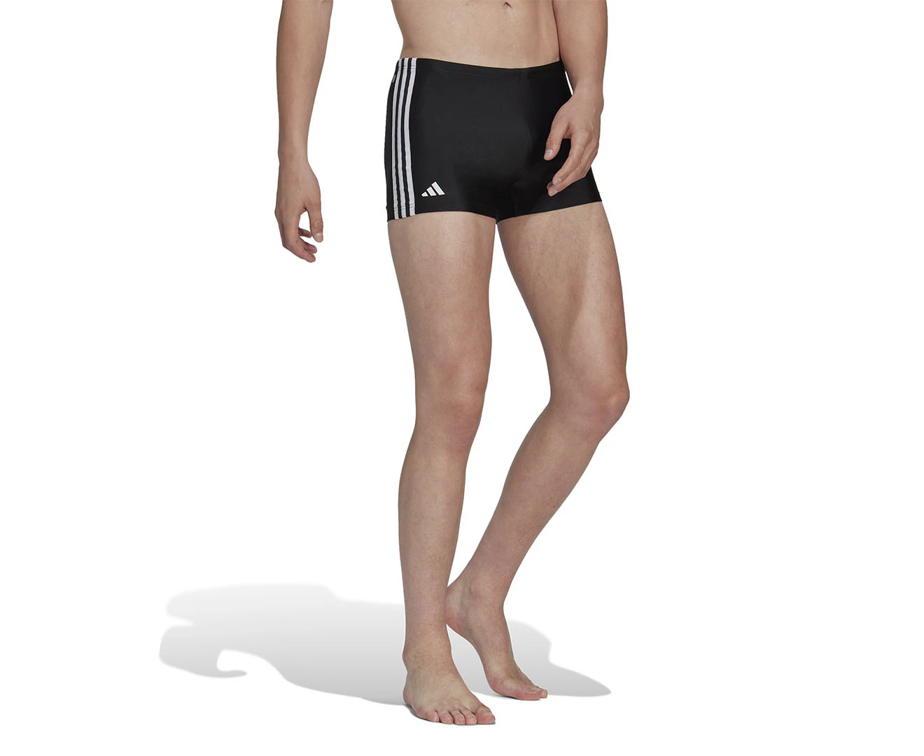 Adidas Men's 3-Stripes Swim Boxers - Black/White