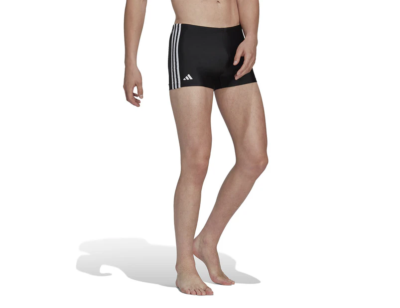 Adidas Men's 3-Stripes Swim Boxers - Black/White