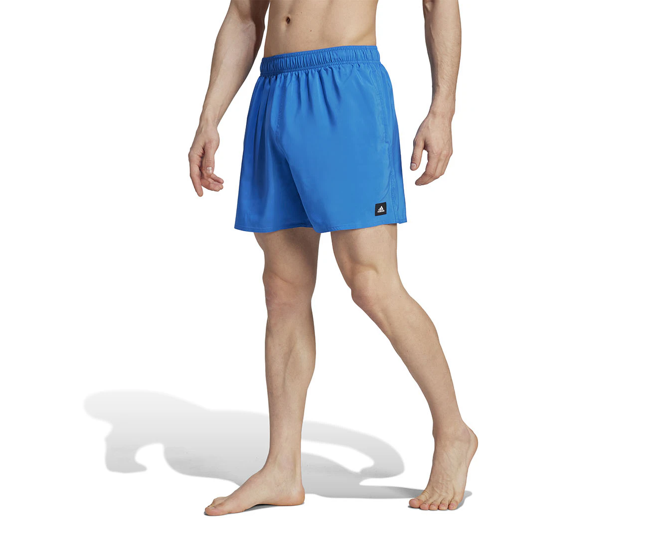 Adidas Men's Solid CLX Short-Length Swim Shorts - Bright Royal