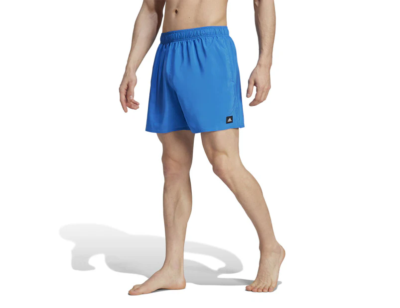 Adidas Men's Solid CLX Short-Length Swim Shorts - Bright Royal