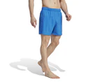 Adidas Men's Solid CLX Short-Length Swim Shorts - Bright Royal