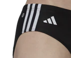 Adidas Men's 3-Stripes Swim Trunks - Black/White