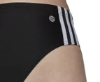 Adidas Men's 3-Stripes Swim Trunks - Black/White
