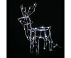 Stockholm 60x56x12CM Christmas Lights 50 LED Motif Lights Solar Stand Reindeer Cool White