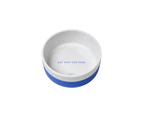 Gummi 18cm Ceramic Dog Bowl Puppy/Cat Food/Water Pet Feeding Container L Blue