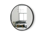 Umbra Hub 45cm Round Wall Mirror with Rubber Frame Decorative Living Room Bathroom Circle Mirror