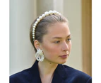 Culturesse Veronika Pearly Headband - White