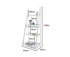 4 Tier Ladder Shelf White