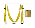 Anti Gravity Aerial Yoga Hammock Hanging Belt Swing Trapeze Home Gym Fitness Exercises - Orange