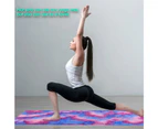 Tie Dye Print Yoga Pilates Meditation Non Slip Towel - Brown