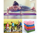 Soft Yoga Mat Non Slip Towel Pvc Floral Printed Fitness Equipment Home Gym - Green