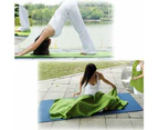 Soft Yoga Mat Non Slip Towel Pvc Floral Printed Fitness Equipment Home Gym - Purple