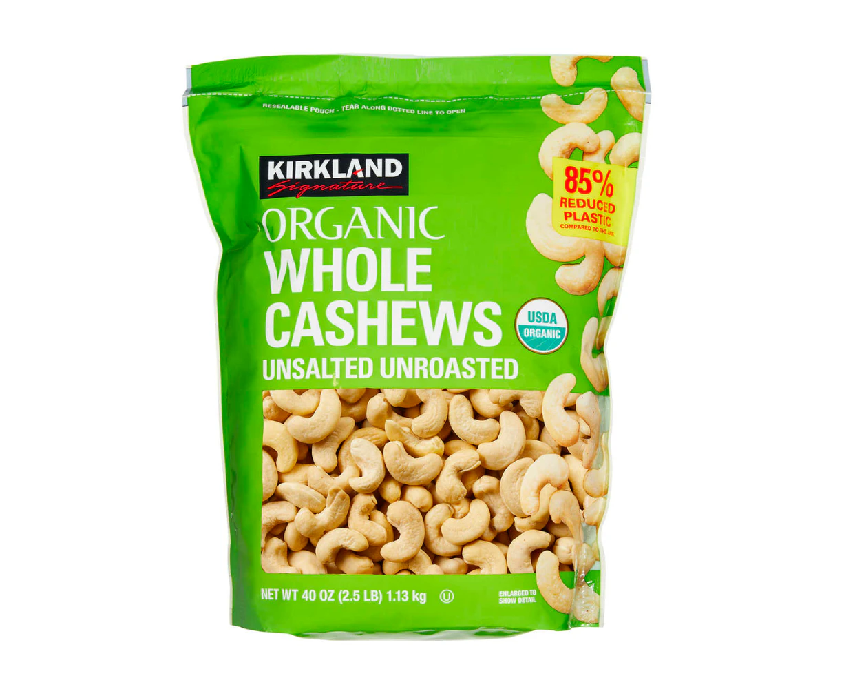 Kirkland Signature Organic Cashews 1.13kg