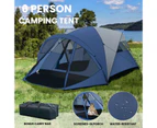 Costway 6-Person Large Family Camping Dome Tent w/Screen Room Porch & Removable Rainfly