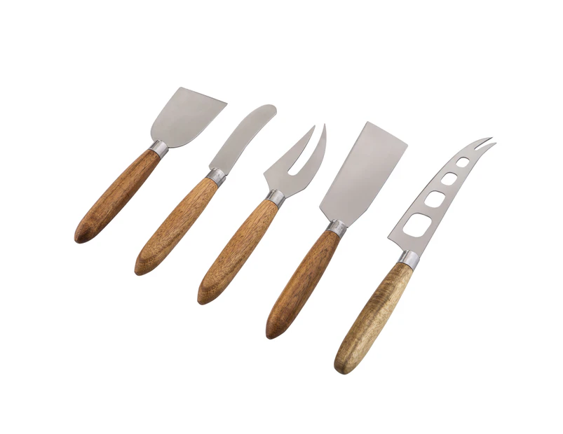 Davis & Waddell Cheese Knives 5Pcs Cheese Knife Set for Charcuterie Cheese Slicer Cutter