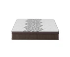 Thalia 30cm Medium Firm Memory Foam Pocket Spring Mattress - White and Brown