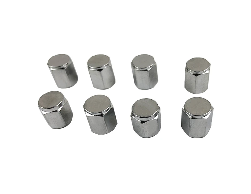 8Pcs Tire Stem for Valve Caps Universal Stem Covers for Cars SUVs Bike Motorcycl - Silver