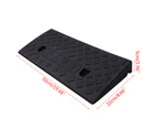Access Ramp for Triangle Pad Speed Reducer Motorcycle Rubber Strong Bearing Capa - Black