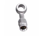 Brake Hose Adapter 0/28/90 Degree AN3 Fitting Wearproof for Auto Accessories - Silver