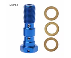 Brake Master Cylinder Oil Hose Screw Universal Tubing Screws Bolts with Washer - Blue