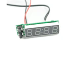 Car LED Temperature Electric Clock Digital Voltmeter Gauge with Light 12V 3 in 1 - Blue