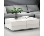 Artiss Coffee Table 4 Drawers White Trevi