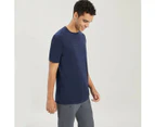 Kathmandu Men's 100% Merino T-shirt - Midnight Navy Marle