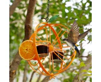 1 orange metal hummingbird double loop bird feeder, outdoor patio bird balcony outdoor bird feeder