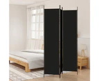 vidaXL Panel Room Divider Fabric Privacy Screen Folding Multi Colours/Sizes - Black