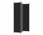 vidaXL Panel Room Divider Fabric Privacy Screen Folding Multi Colours/Sizes - Black