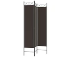 vidaXL Panel Room Divider Fabric Privacy Screen Folding Multi Colours/Sizes - Brown