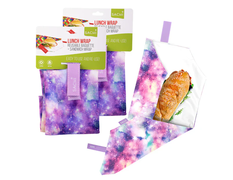 2 x Reusable Food Wrap 2 Pack - Galaxy
