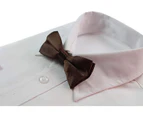 Boys Brown Plain Bow Tie Polyester