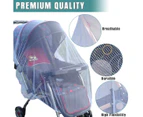 2 Pack Mosquito Net for Stroller - Durable Baby Stroller Mosquito Net - Bug Net for Strollers, Bassinets, Cradles, Playards, and Portable Crib, 1.7m.