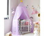 Princess Bed Canopy for Girls Room Decor Round Lace Mosquito Net with 2.7m Star Decor Play Tent Reading Nook Canopies Yarn Girl Dome Netting Castle.