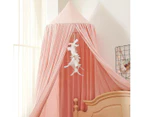 Bed Canopy for Girls, Soft Pink Princess Canopy for Girls Bed, Dreamy Decor Frills Bed Canopies for Kids Room, Hanging Canopy Bedding Drapes Toddler Read