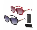 2pcs Women's Sunglasses Large Vintage Polarised Classic Fashion Women's Colours, For Outdoor Activities.