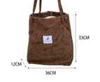 Work Bags for Women Tote Crossbody Bag Corduroy Tote Bag for Women Canvas Shoulder Cord Purse with Inner Pocket.