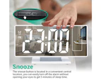Digital Alarm Clock, Projection Alarm Clock for Heavy Sleepers, Digital Clock for Bedroom with Large LED Screen, 12/24H, USB Charging Port, Snooze, Me