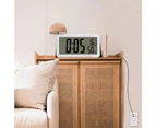 Led Wall Clock, 15CM Digital Alarm Clock - Led Clock with Indoor Temperature and Humidity, Wall Mount and Fold-able Stand