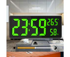Digital Clock Large Display, Large Digital Wall Clock with Temperature and Humidity, Digital Wall Clock with LED Numbers for Bedroom, Office, Clear Re