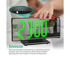 Digital Alarm Clock, Projection Alarm Clock for Heavy Sleepers, Digital Clock for Bedroom with Large LED Screen, 12/24H, USB Charging Port, Snooze, Me