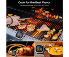 Digital Meat Thermometer with Large Touchscreen LCD, with Long Probe, Kitchen Timer, Backlight Instant Read for Smoker Kitchen BBQ Oven, Grill Thermom