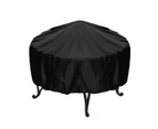 Fire Pit Cover Round, 210D Oxford Fabric Firepit Cover, Patio Outdoor Fireplace Cover, Waterproof Fire Bowl Cover, black, 2 sizes