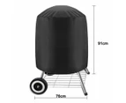 Round Smoker Cover, Waterproof Charcoal Kettle Grill Cover, Outdoor Vertical Barrel Cooker Dome Smoker Cover, black, 2 sizes