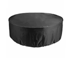 Round Patio Table Cover, Patio Furniture Covers Waterproof, Outdoor Table and Chairs Cover, black, 2 sizes