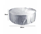 Round Patio Table Cover, Patio Furniture Covers Waterproof, Outdoor Table and Chairs Cover, silvery, 2 sizes
