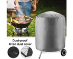 Round Smoker Cover, Waterproof Charcoal Kettle Grill Cover, Outdoor Vertical Barrel Cooker Dome Smoker Cover, gray, 2 sizes