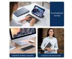 Universal Bluetooth Keyboard with Cover and Stand, Rechargeable Bluetooth Keyboard, Touch Keyboard Cover Facilitates Your Work & Life with Pull Out Tr