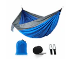 Portable and Lightweight Outdoor Camping Hammock - Grey and Blue